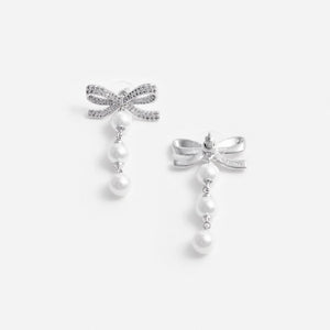 SP VIP PRICE Bow Tiered Pearl Earrings