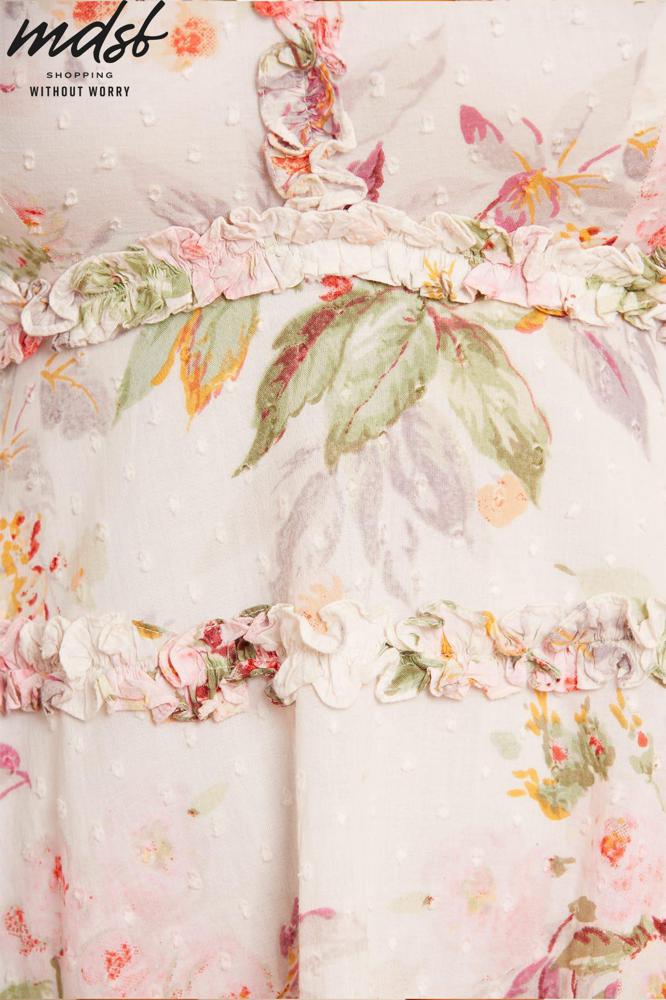 Needle & Thread SUMMER SALE Paradise Garden Cotton Backless Micro Mini Dress - multi