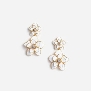SP VIP PRICE Enamel Flower Tiered Earrings