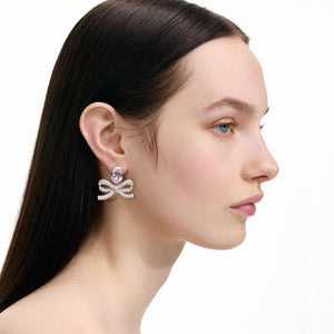 SP VIP PRICE Pink Crystal Bow Earrings