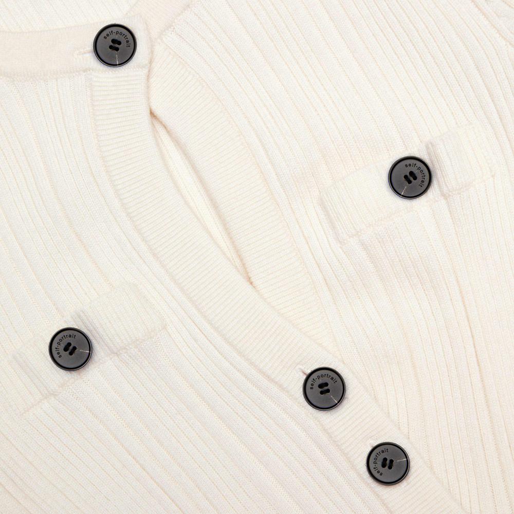 SP VIP PRICE Cream Asymmetric Knit Midi Dress