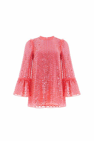 Needle & Thread CYBER SALE Raindrop Gloss Tunic - pink