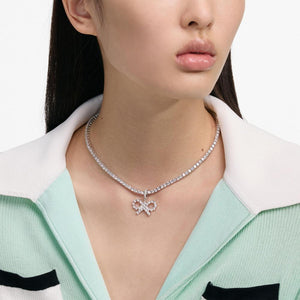 SP VIP PRICE Crystal Bow Tennis Necklace