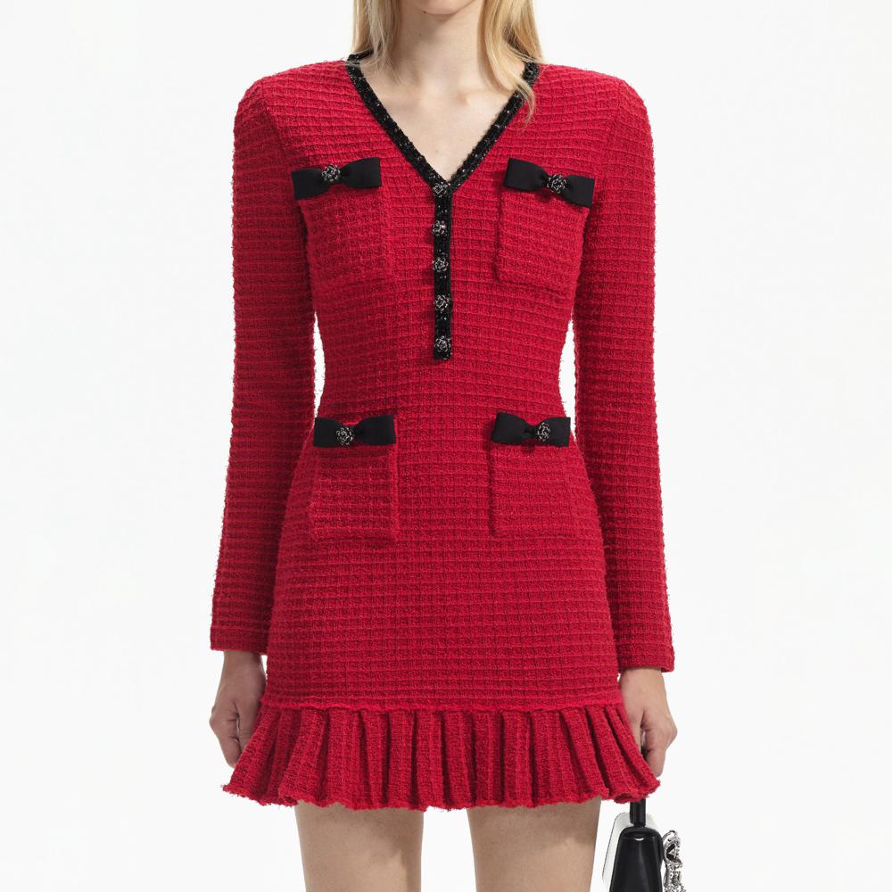 SELF PORTRAIT BLACK FRIDAY SALE Red Knit Mini Dress