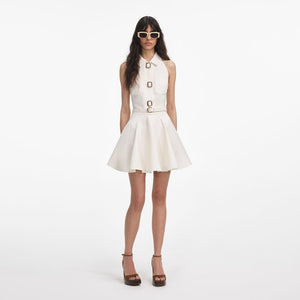 SP VIP PRICE Cream Linen Mini Dress