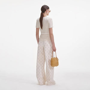 SP VIP PRICE Cream Sequin Knit Top