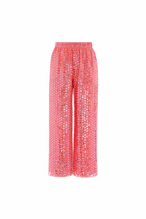 Needle & Thread CYBER SALE Raindrop Gloss Trousers - pink