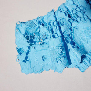 SELF PORTRAIT BLACK FRIDAY SALE Blue Lace Top