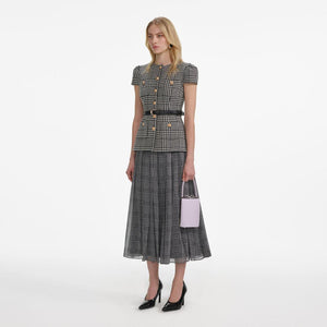 SP VIP PRICE Houndstooth Tailored Midi Dress