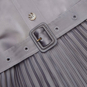 SP VIP PRICE Grey Satin Pleated Maxi Dress
