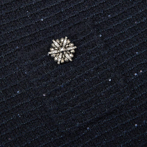 SP VIP PRICE Navy Textured Knit Mini Skirt