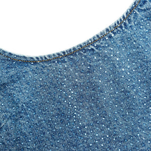SP VIP PRICE Rhinestone Denim Crop Top