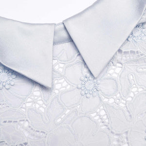 SP VIP PRICE Blue Guipure Lace Mini Dress