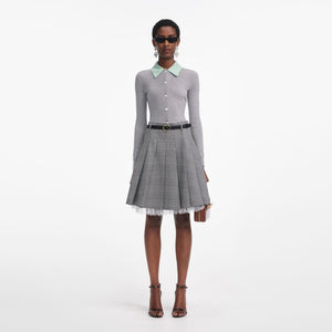 SP VIP PRICE Grey Merino Wool Cardigan