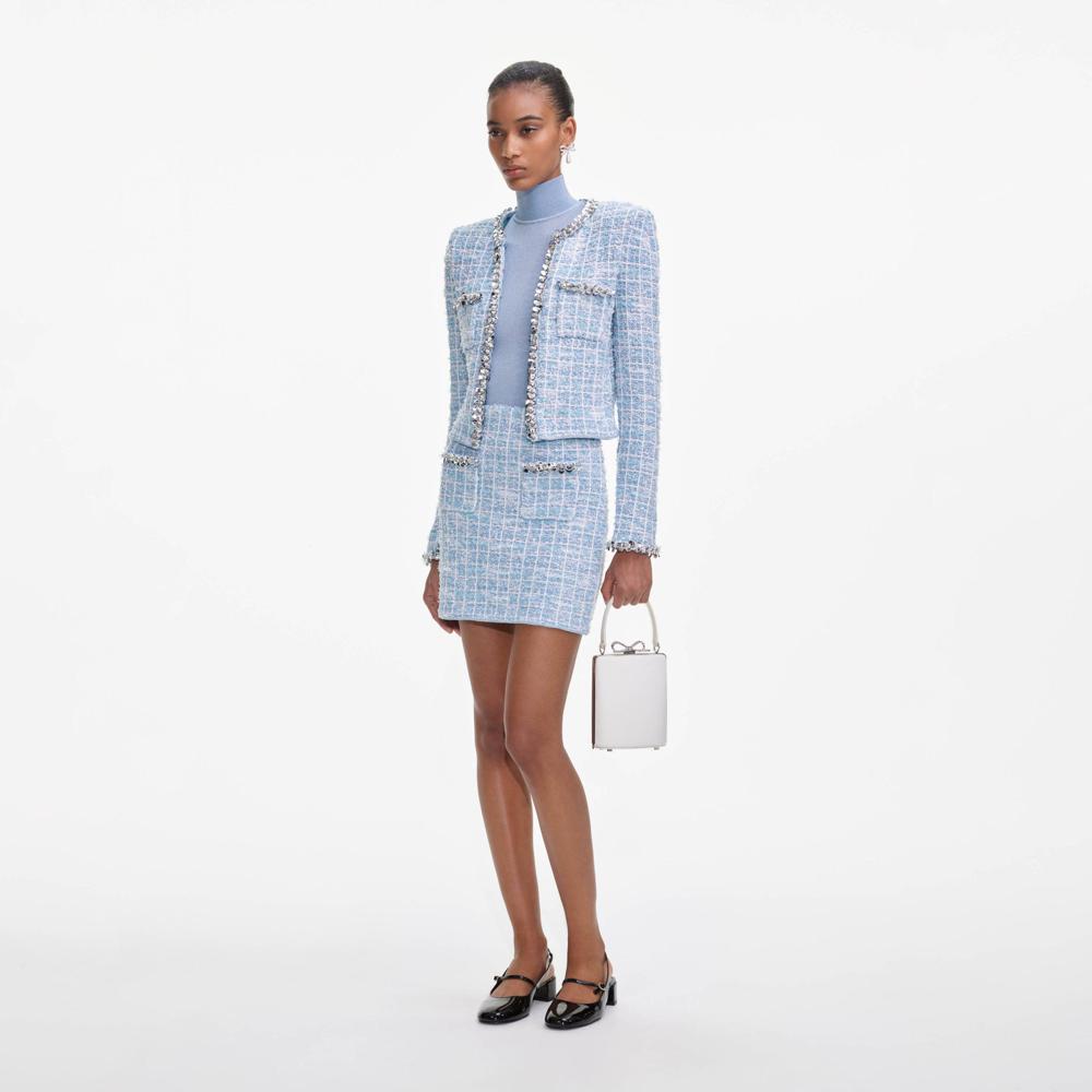 SP VIP PRICE Blue Check Cardigan