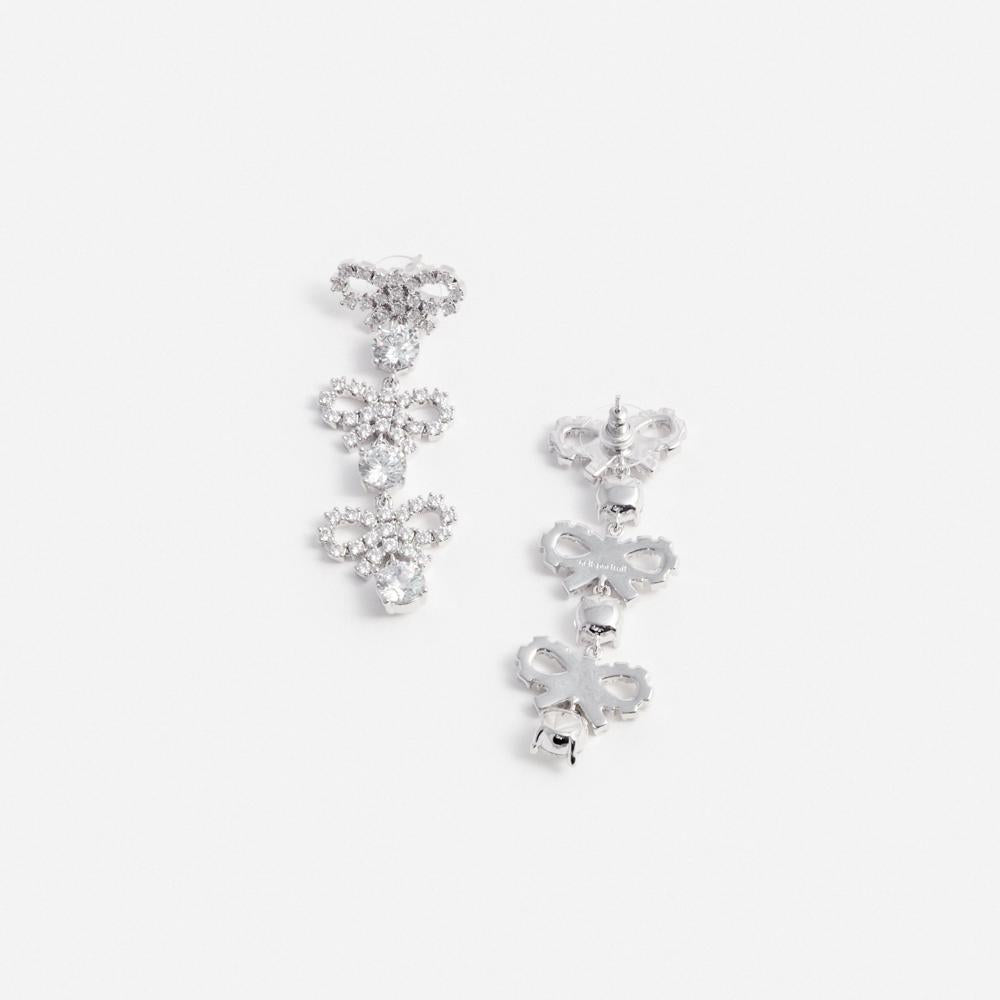 SP VIP PRICE Micro Bow Crystal Tiered Earrings