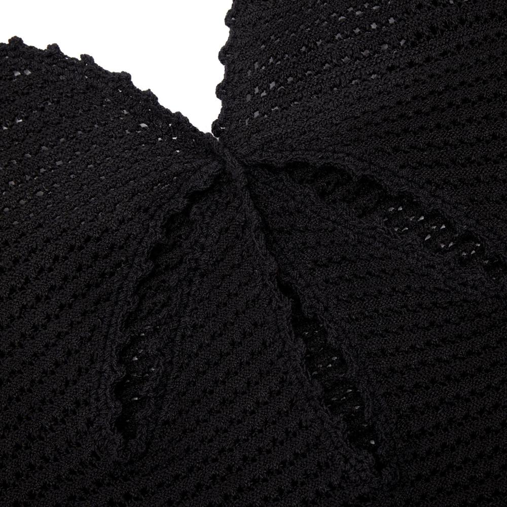 SELF PORTRAIT BLACK FRIDAY SALE Black Crochet Cut Out Midi Dress