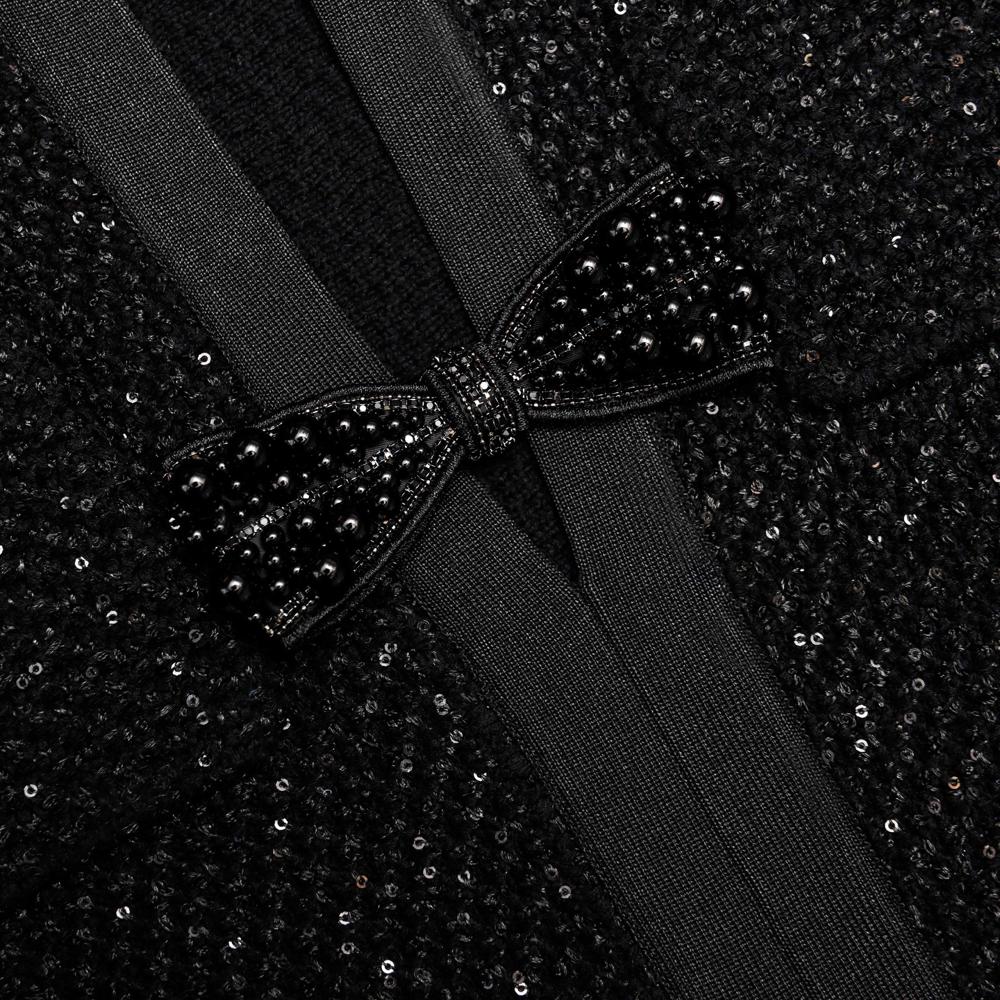 SP VIP PRICE Black Sequin Knit Mini Dress