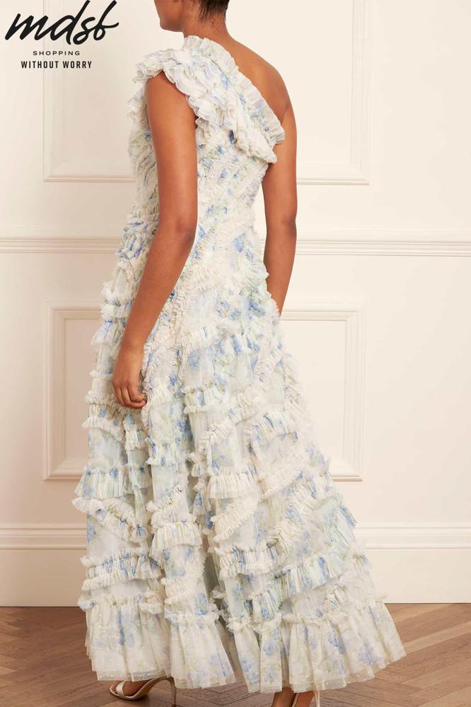 Needle & Thread PO and SALE Summer Posy Aaliyah One-Shoulder Gown