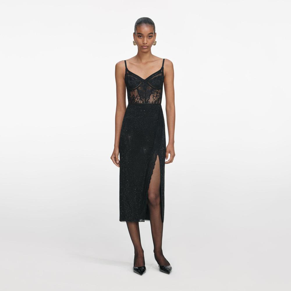 SP VIP PRICE Black Lace Strappy Top