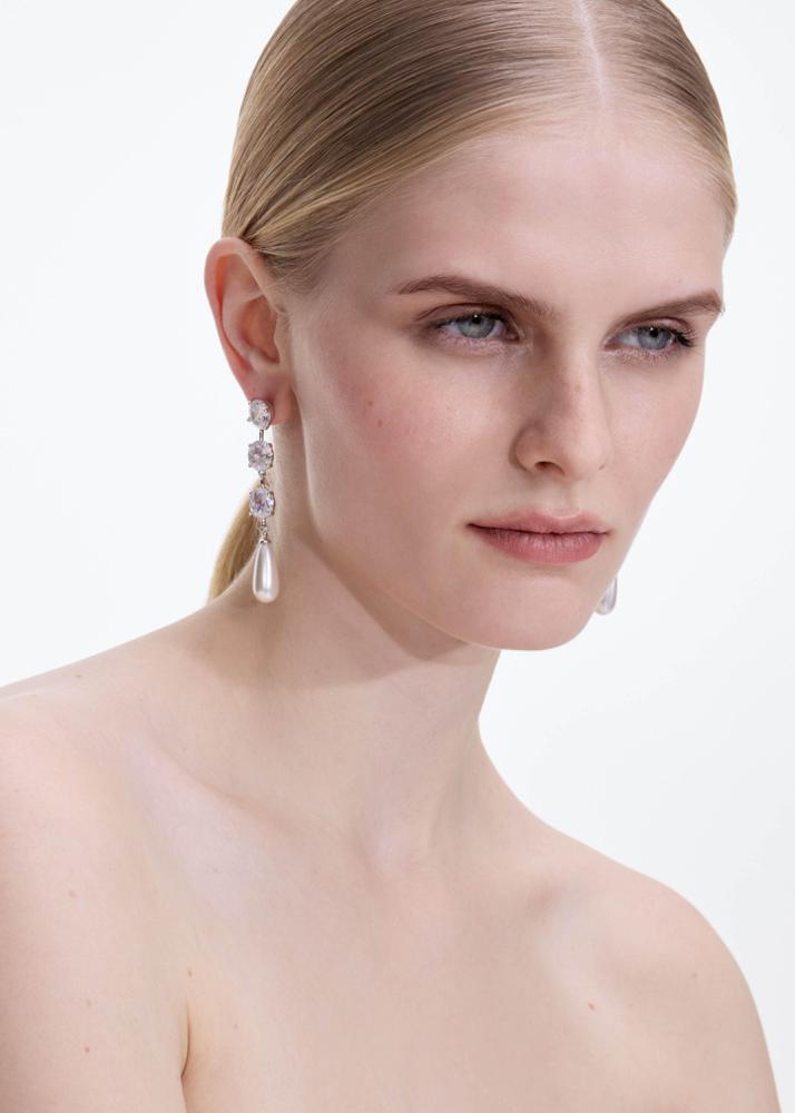 SP VIP PRICE Tiered Crystal Pearl Droplet Earrings