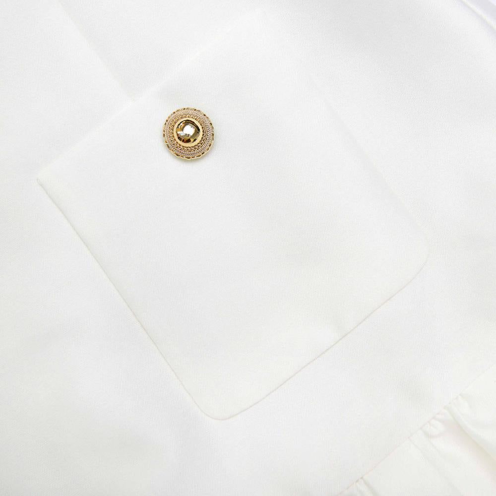 SP VIP PRICE Cream Taffeta Mini Dress