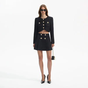 SELF PORTRAIT BLACK FRIDAY SALE Black Boucle Jacket