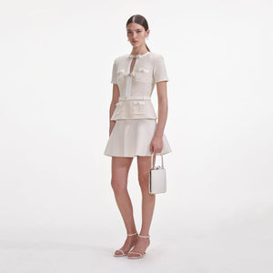 SP VIP PRICE Cream Sequin Knit Mini Dress
