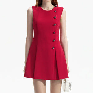 SELF PORTRAIT BLACK FRIDAY SALE Red Wool Crepe Mini Dress