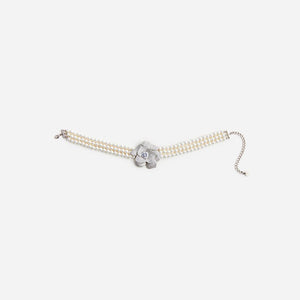 SP VIP PRICE Crystal Flower Pearl Choker