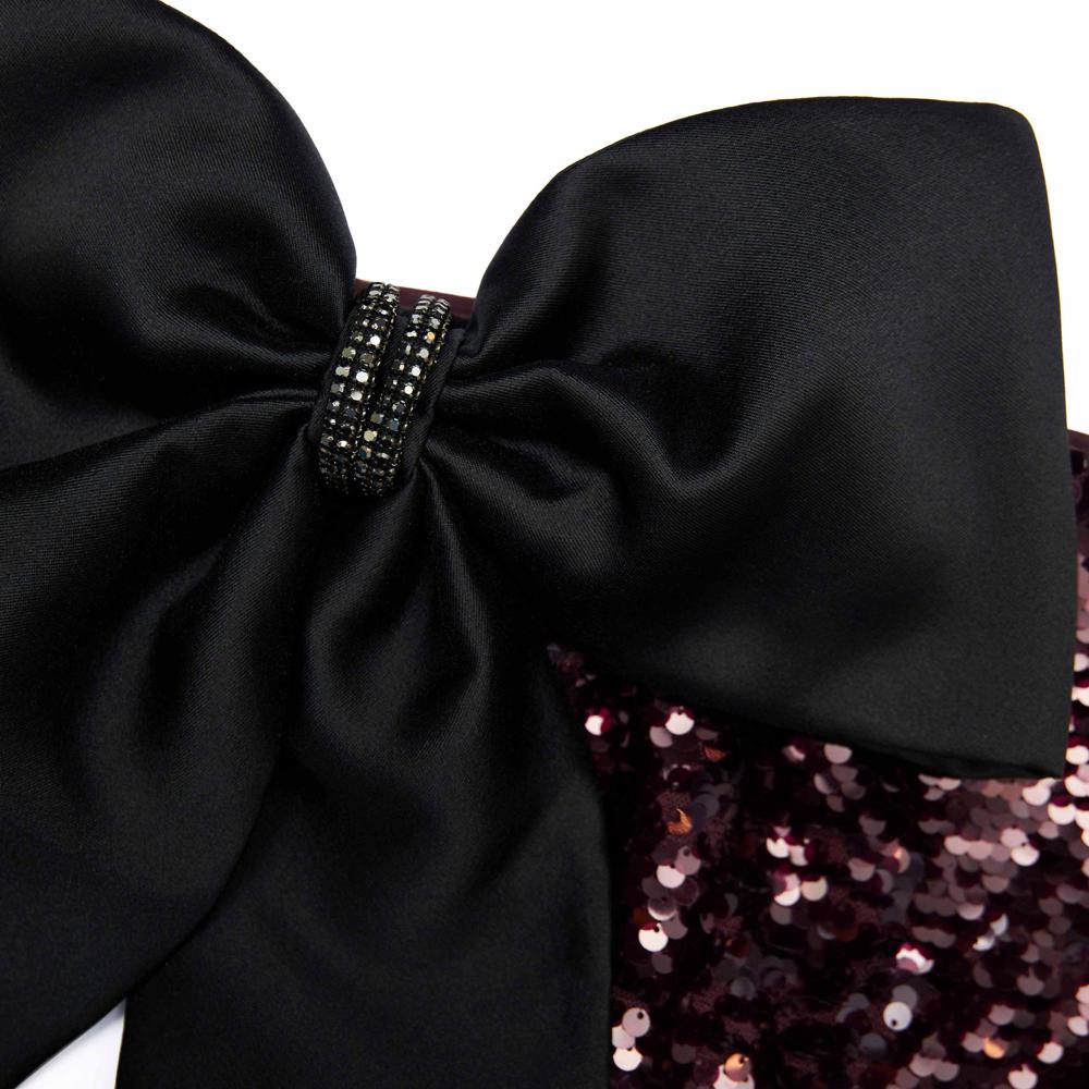 SP VIP PRICE Brown Sequin Bow Maxi Dress