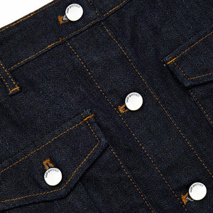 SP VIP PRICE Indigo Denim Belted Midi Skirt