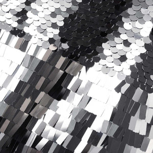 SP VIP PRICE Silver Gradient Sequin Midi Dress