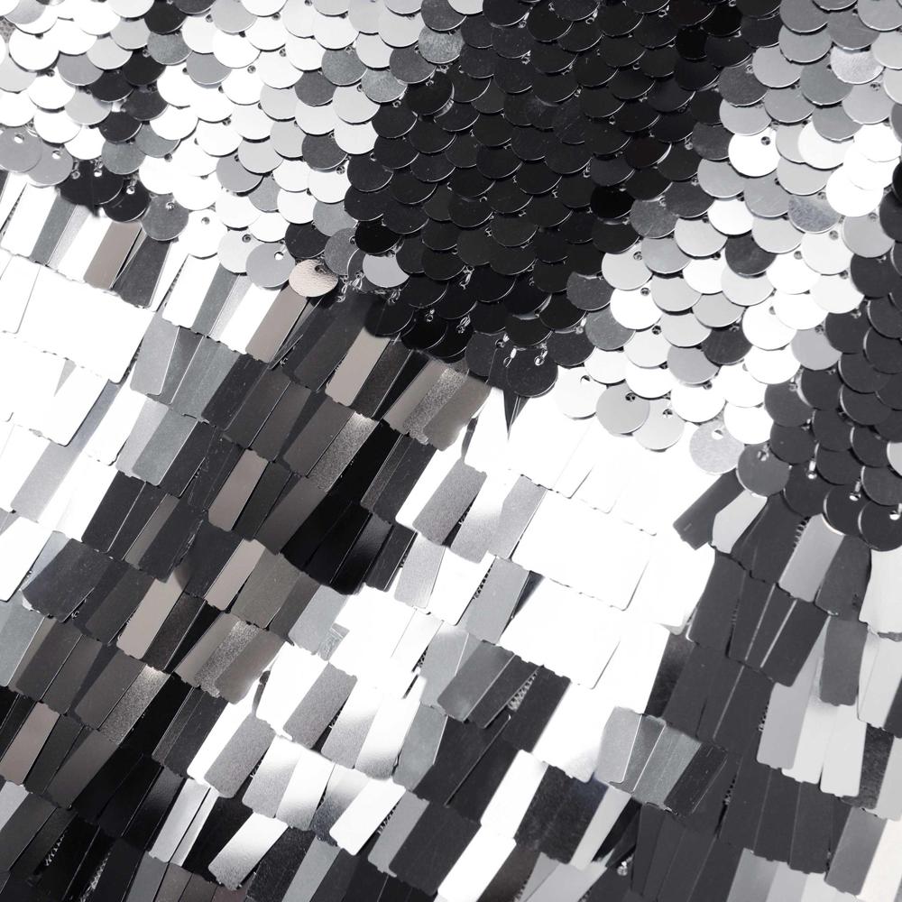 SP VIP PRICE Silver Gradient Sequin Midi Dress