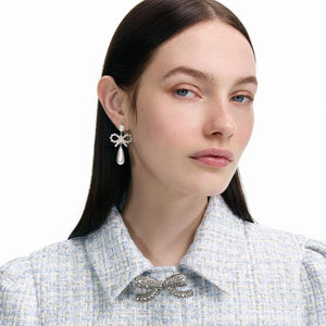 SP VIP PRICE Pearl Bow Droplet Earrings