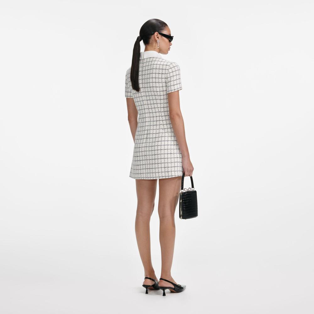 SP VIP PRICE Check Boucle Mini Dress