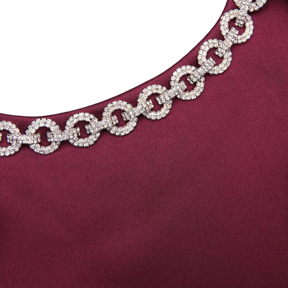 SP VIP PRICE Burgundy Satin Cut Out Mini Dress
