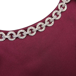 SP VIP PRICE Burgundy Satin Cut Out Mini Dress