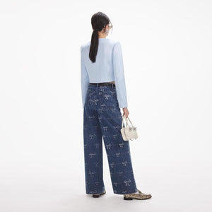 SELF PORTRAIT SS24 Bow Print Jeans