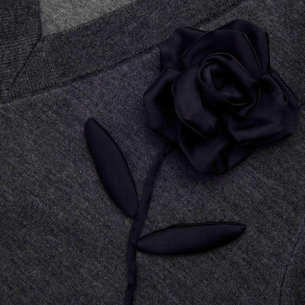 SP VIP PRICE Charcoal Black Rose Jumper