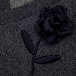 SP VIP PRICE Charcoal Black Rose Jumper