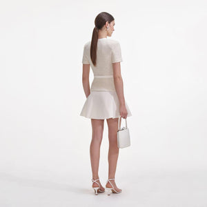 SP VIP PRICE Cream Sequin Knit Mini Dress