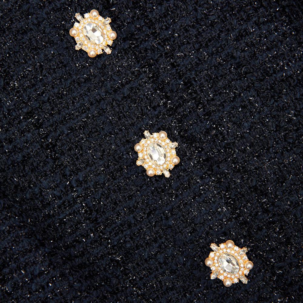 SP VIP PRICE Navy Boucle Sleeveless Mini Dress
