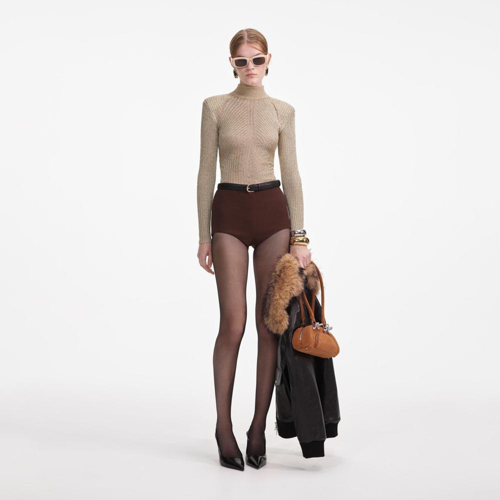 SP VIP PRICE Gold Lurex Knit Top