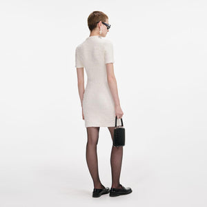 SP VIP PRICE Cream Textured Knit Mini Dress