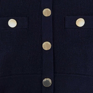 SELF PORTRAIT SS25 VIP PRICE Navy Relaxed Fit Cardigan