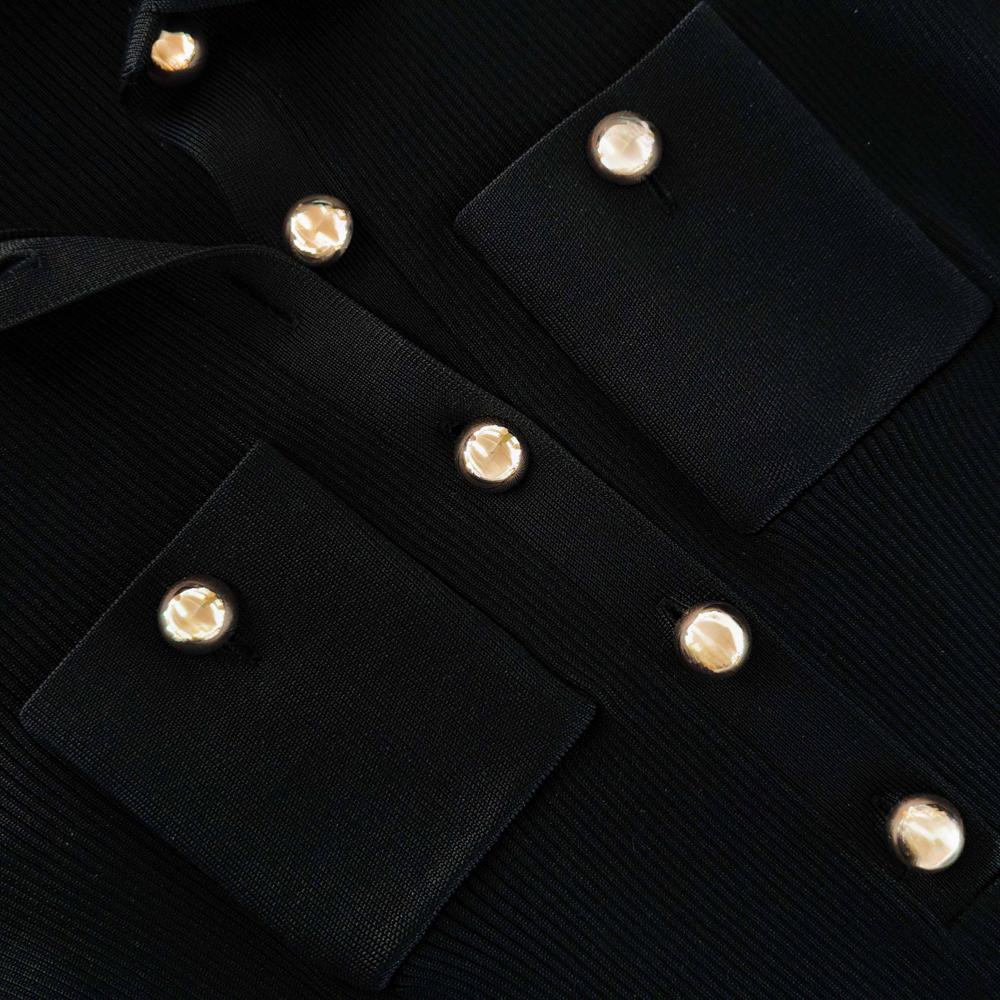 SP VIP PRICE Black Ribbed Knit Maxi Dress