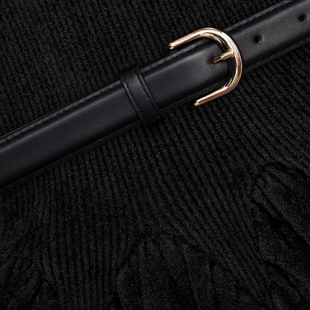 SP VIP PRICE Black Chenille Knit Dress