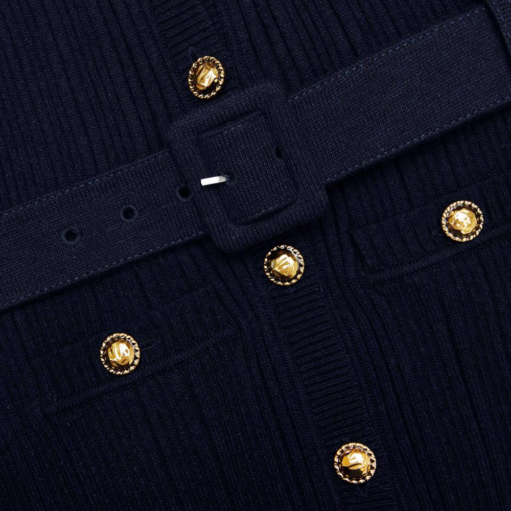 SP VIP PRICE Navy Viscose Knit Mini Dress