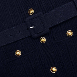 SP VIP PRICE Navy Viscose Knit Mini Dress